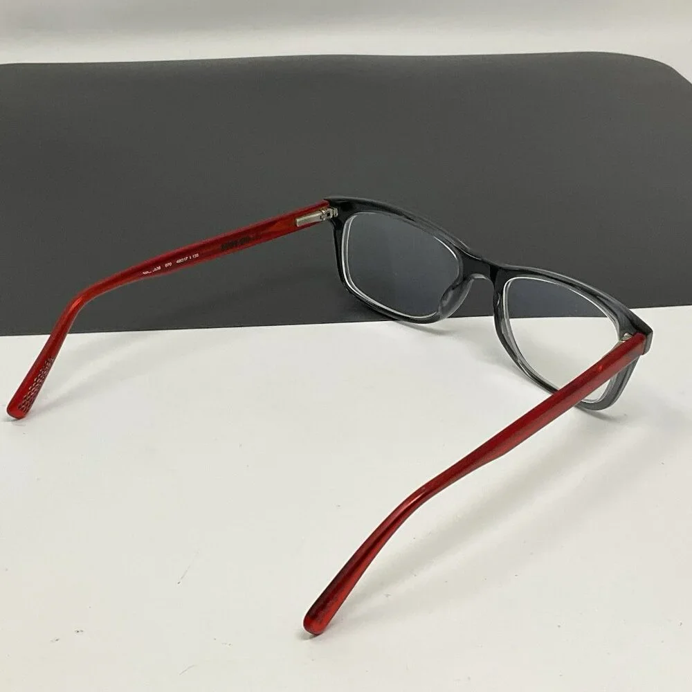 Nike Kids Eyeglasses Frames 5538 070 Grey Red Rectangular Full Rim 49-17-135
